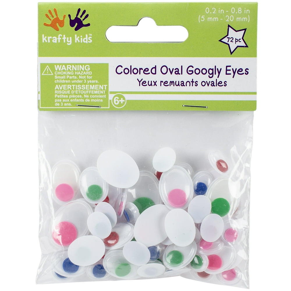 PasteOn Googly Eyes 72/PkgAssorted