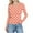 Orange, variant on Women's Polka Dot Slim Fit Crew Neck Long Sleeve Shirt Ribbed Knit Top Stretch Soft Casual Base Layer Tee, White