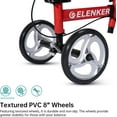 thumbnail image 6 of ELENKER Economy Knee Scooter, Steerable Knee Walker, Foldable Knee Scooters for Foot Injuries Best Crutches Alternative Red, 6 of 7