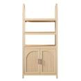 thumbnail image 6 of Sasha Modern Arched Bookshelf Cabinet with Reeded Doors, Coastal Oak, 6 of 16