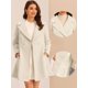 thumbnail image 3 of Abrigo Elegante para Mujer con Solapa Abrigo Largo con Cinturón de Invierno Albaricoque Claro L, 3 of 6