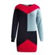 thumbnail image 4 of Otoño e Invierno mujer Casaul Patchwork manga larga cuello redondo suéter vestido Fridja nbo834, 4 of 5