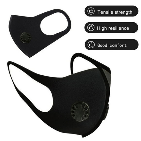 Mouth Mask Riding Goggles A Washable Respirator Double Valve Mask Modern Pollution Mask 2020 Adjustable Black 1pcs Windproof