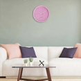 thumbnail image 2 of Pink Wall Clock for Children and Girls, Modern, Silent Pendulum with 3D Numbers, Easy to Read, Non-T, 2 of 5