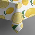 thumbnail image 5 of Yellow Lemon Fruit Slices White Pattern Square Tablecloth,Waterproof Square Table Cover,Wipeable Spillproof Washable Table Cover for Home Kitchen Party Decor 42"X42"(107x107cm), 5 of 6