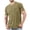 Army Green3, variant on Men's T-Shirts, Cotton Basic Short Sleeve Crew Neck Tee with Pockets Navy Size 3XL