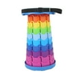 thumbnail image 4 of Taburete telescópico portátil, silla plegable ligera y retráctil de colores para acampar, jardín, pesca, senderismo, viajes, barbacoa, azul arcoíris, 4 of 14