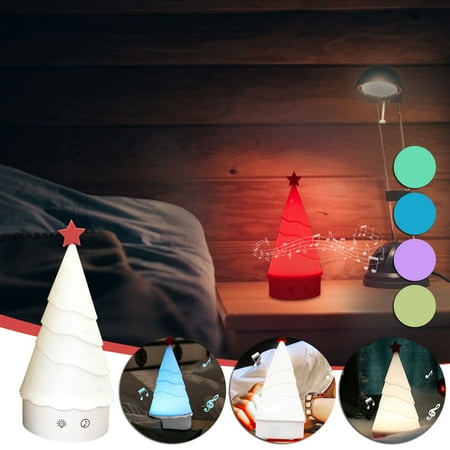 

XIAOFFENN Led Lights for Bedroom Christmas Tree Night Light Cute Cartoon Creative Light Led New Strange Party Atmosphere Colorful Silicone Night Light Chirstmas Light