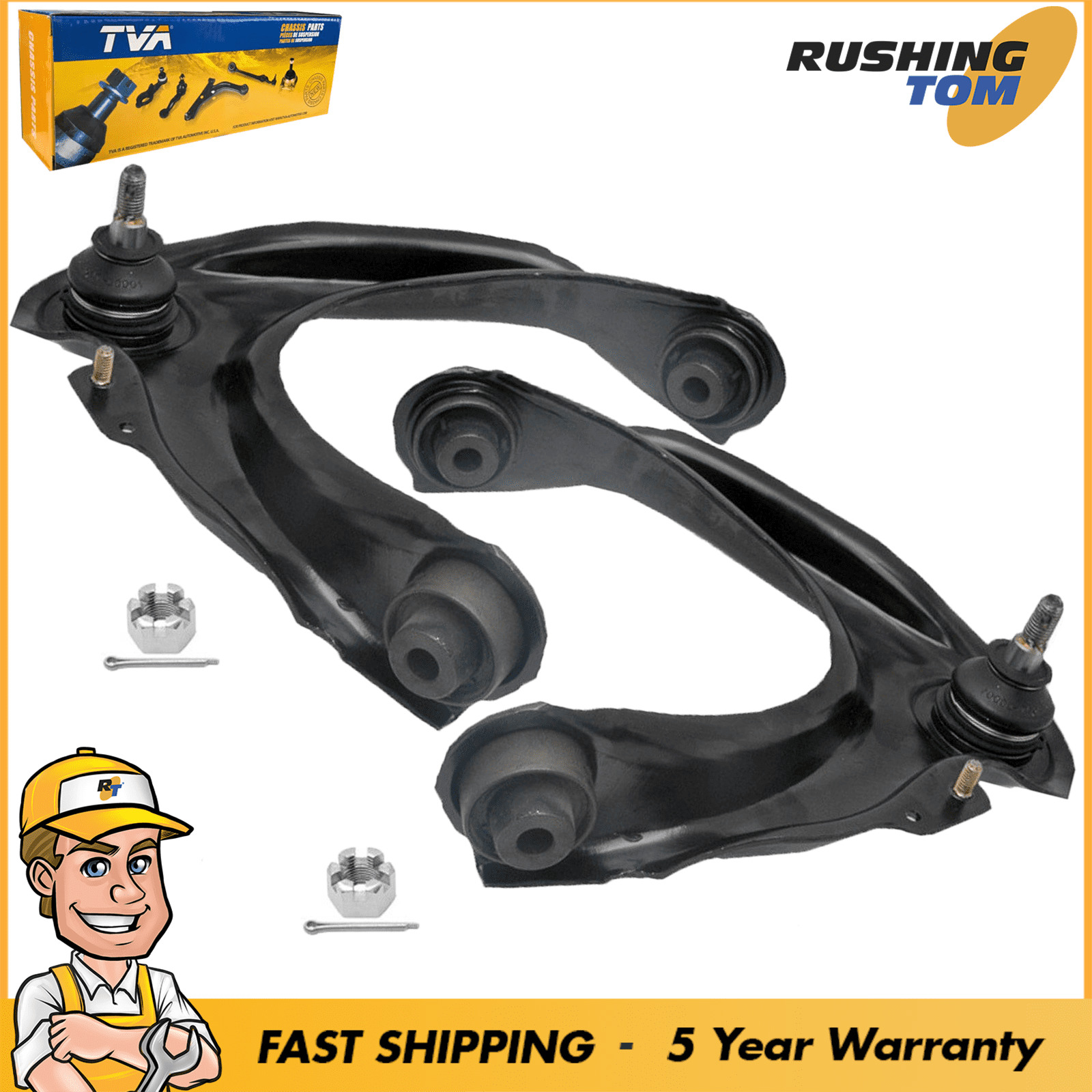 2 Front Upper Control Arm & Ball Joint Kit fits Acura CL TL Honda