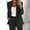 Black, variant on FAFWYP Women's Oversized Blazers Lightweight Casual Long Sleeve Lapel Work Office One Button Blazers Open Front Cardigan Suit Jackets