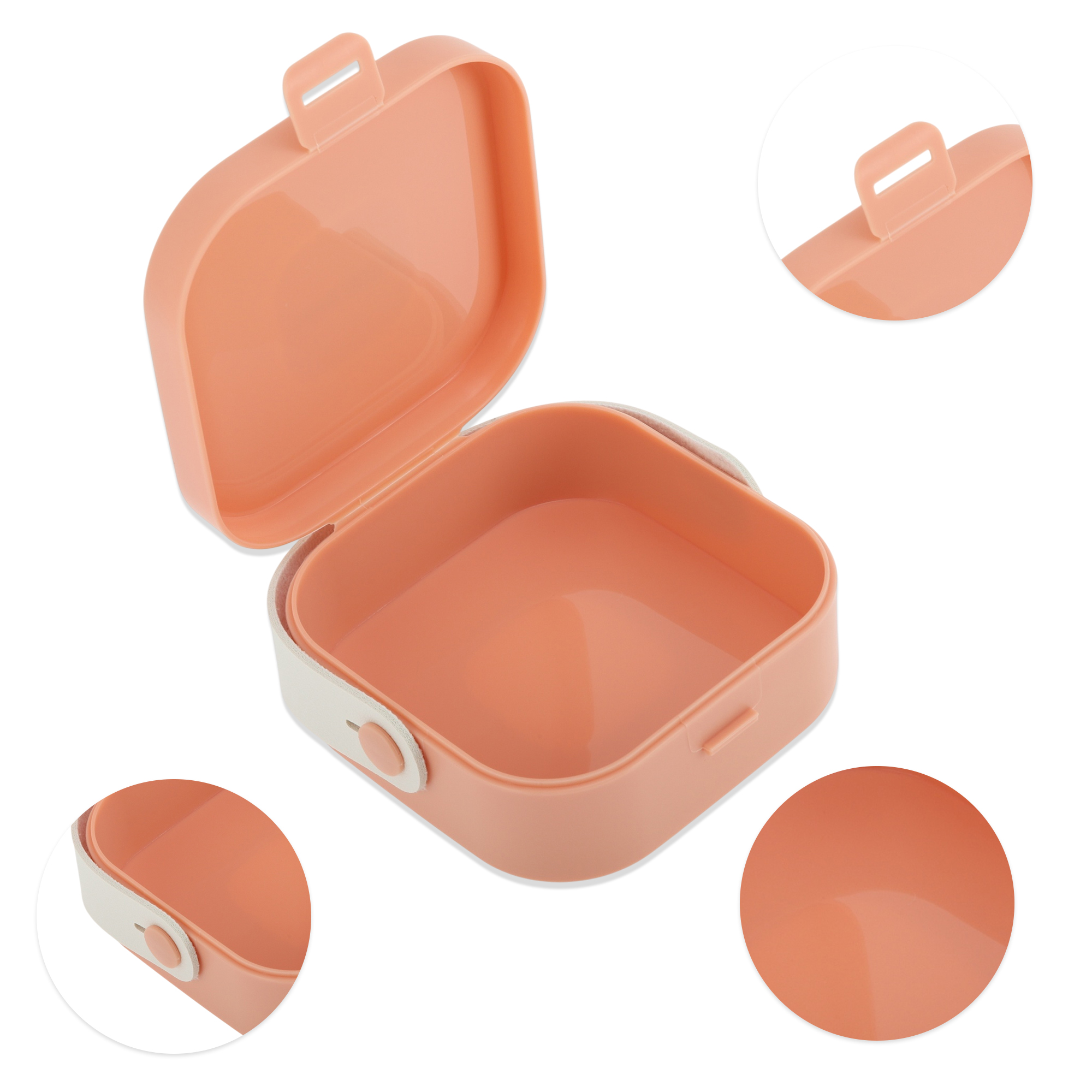 Unique Bargains Multi-Function Jewelry Box Jewelry Organizer Coral Pink