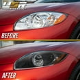thumbnail image 6 of DEPO UPGRADE Black Replacement Front Headlights (Left + Right) Compatible with 2006-2011 Mitsubishi Eclipse HALOGEN GS GT SE Spyder Hatchback Coupe (Black Housing, Plug and Play, 2 PC Set), 6 of 9