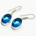 thumbnail image 6 of London Blue Topaz Oval Shape Gemstone Ethnic Wedding Gift Chain+Earrings Jewelry, 6 of 6