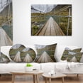 thumbnail image 3 of Designart Bridge Over Hooker River in Aoraki - Bridge Throw Pillow - 16x16, 3 of 4