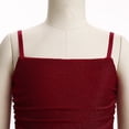 thumbnail image 5 of IBTOM CASTLE Girls Ruched Bodycon Teens Party Dress Mesh Sleeveless Pencil Short Dress Tight Dresses for Teens Holiday Red, 5 of 7