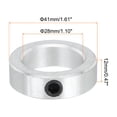 thumbnail image 2 of Uxcell Shaft Collar, 1.1 Inch Bore Zinc Plated Carbon Steel Set Screw Style Clamping Collars Silver 1 Pcs, 2 of 4