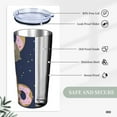 thumbnail image 6 of Kll Sloth With Donuts Stainless Steel Vacuum Insulated Coffee Cup 20 Oz Insulated Travel Mug Water Cup With Leak-Proof Straw Lid & Flip Lid,1 Metal Straws,1 Cleaning Brush, 6 of 8