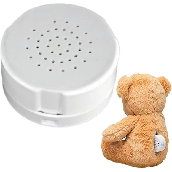 Voice Recorder for Teddys Bear Press Recordable Voice Sound Box Recorder Module 30 Second Recorder for Stuffed Animals Plush Toy Pillowwhite (Pack of 2)