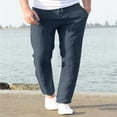 thumbnail image 3 of Eashery Men Pants Casual Stretch Straight Fit Easy Khaki Pants Comfort Cargo Pant Beach Pants for Men (Navy,XL), 3 of 4