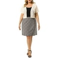 thumbnail image 2 of MODA NOVA Juniors Plus Size Lace Hollow Out Cropped Bolero Shrug Cardigan, 2 of 6
