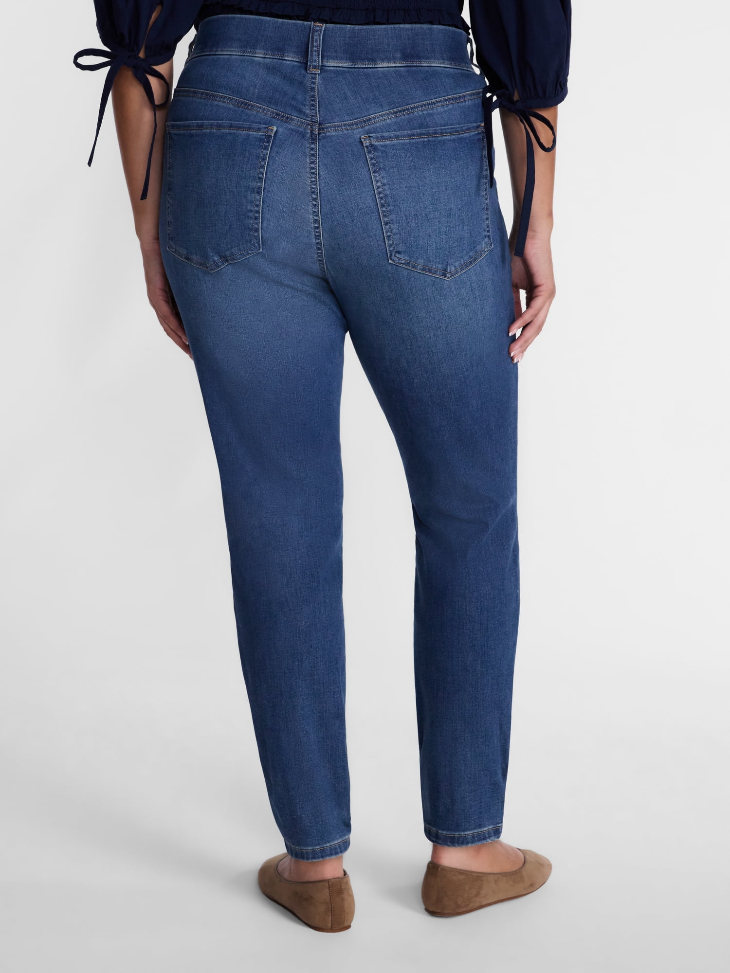 Terra & Sky Women's Plus Signature Mid Rise Pull On Skinny Jeggings, Sizes 0X-5X