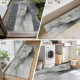 thumbnail image 6 of Grey Ombre Marble 2x6 Kitchen Runner Rug, Gray Marble Crack Abstract Modern Non-Skid Rubber Backing Large Rectangle Rugs - Living Room Bedroom Home Office, Indoor Floor Mat Carpets Washable Rug, 6 of 9