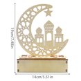 thumbnail image 2 of Muyoka Eid Crafts Night Light para Festival Decorativo Ramadan Mubarak Lámpara Funciona con pilas 3D Moon Table Light Hollow Hollow-out DIY Mubarak Moon LED Light para fiesta en casa Muyoka Hogar, 2 of 7