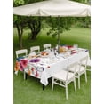 thumbnail image 5 of 60x102 Inch Outdoor Tablecloth with Umbrella Hole Zipper Rectangle Seasonal Botanical Blooms Rectangular Tablecloths Outside Waterproof Spring Garden Florals Patio Table Cloth Cover for Picnic Party, 5 of 8