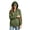 Army Green, variant on Womens Hoodie with Built-In Eye Mask Zip Up Long Sleeve Fleece Sweatshirts Casual Baggy Fall Winter Travel Jackets,Dark Gray