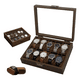 thumbnail image 1 of Caja De Reloj Vintage De Nogal Con 10 Compartimentos Xtellar cafe, 1 of 4