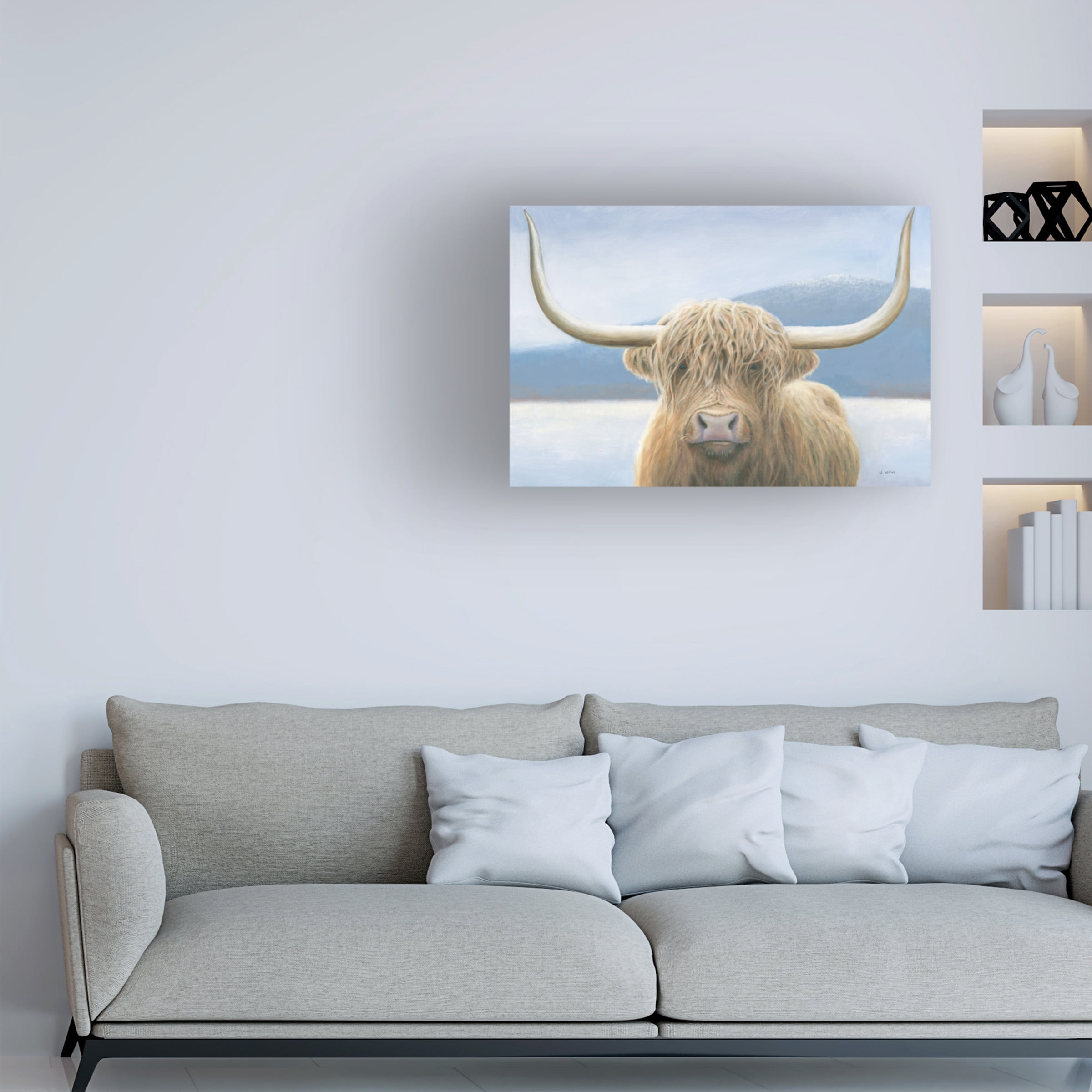Trademark Fine Art 'Highland Cow' Canvas Art by James Wiens