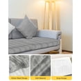 thumbnail image 4 of Gray Striped Couch Cushion Covers Stretch, Washable Sofa Seat Covers Individual Seat Cushion Sofa Slipcovers Modern Abstract Art Geometric Stripes Couch Cover Furniture Protector S-2PCS, 4 of 7