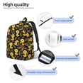 thumbnail image 3 of Honeii Ducks Print Canvas Backpack for School & Outdoor,Laptop Excursion Backpack,Notebook School Bookbag For Men Women,for Work, Travel, and Everyday Use-Small, 3 of 5