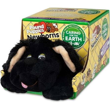 Basic Fun! Pound Puppies Newborns Stuffed Animals and Plush Toys, Polyester Black