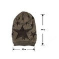 thumbnail image 4 of Xfvqtps Mens and Womens Beanie Knitting Crochet Sport Style Star Print Plush Lining Vintage Ear Protection Stretch Windproof Coldproof Warm Outdoor Fall Winter Soft Skull Cap Wine, 4 of 6