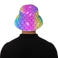 thumbnail image 3 of Balery Rainbow Scales2 Sun Hats for Men Women Bucket Hat UPF 50+ Buckey Hat Boonie Hat Foldable UV Protection Hiking Beach Fishing Summer, 3 of 9