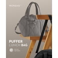 thumbnail image 5 of Insulated Lunch Box for Women, 12L Puffy Reusable Lunch Bag for Work, Office & Picnic, Leak-Proof Tote with Shoulder Strap,Grey, 5 of 7