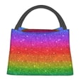 thumbnail image 1 of Fotbe Rainbow Glitter Bolsa Térmica Portátil con Estampado, Bolsa de Entrega de Alimentos Aislada, Bolsa Reutilizable de Gran Capacidad para Comidas y Supermercado, 1 of 6
