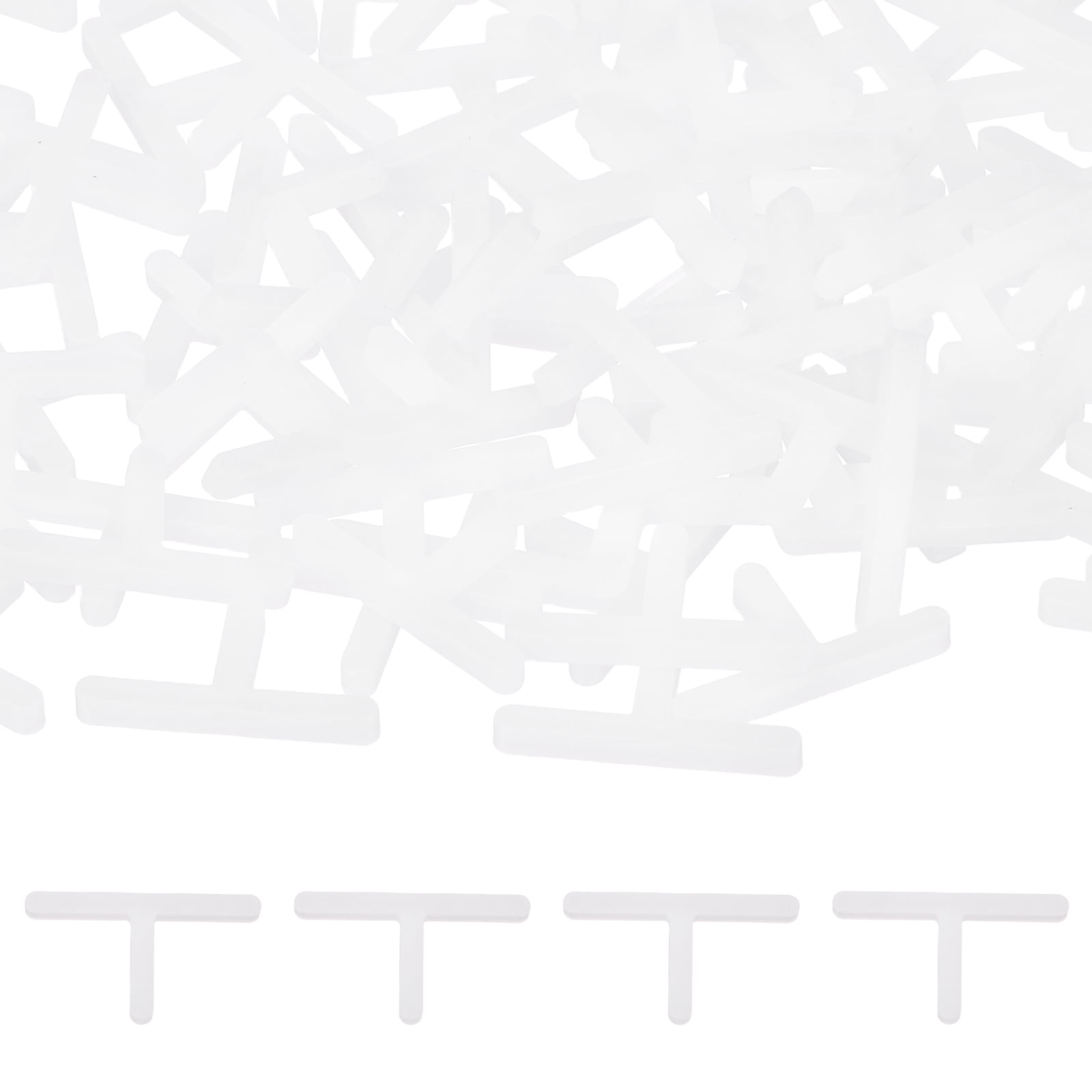 Uxcell 800-Pack Y-Type Tile Spacers – 3mm (1/8") Hexagon Plastic Spacers, PE Material, Reusable, For Ceramic, Mosaic & Wall/Floor Tile Installation, White