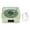 Green, variant on YAHHU Record Player Style Bluetooth Speaker with Night Light and Time Display, 3 in 1 Multifunction Small Stereo Wireless Portable Audio for Home Office Decor, Green, 6.3 inches / 16 cm