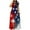 Blue, variant on Edvintorg 4Th Of July Vacation Dresses for Women 2025 Fashion Independence Day Printed Crew Neck Short Sleeve Casual Beach Dress with Pocket Long Dresses for Women
