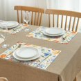 thumbnail image 3 of Pioneer Flower Floral Print Pattern Summer Placemats Table Placemats Set Of 4-Linen Kitchen Washable Placemats Table Mats 12x18 Inch Non-Slip Heat Resistant, 3 of 6