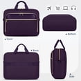 thumbnail image 6 of RAINSMORE Laptop Bag 17.3 Inch Laptop Briefcase for Women Men Waterproof Shoulder Messenger Bag Large Computer Bag for Business Office Work College,Purple, 6 of 9