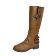 thumbnail image 1 of B91xZ Bottes d'Automne Femmes Confortables Plateforme Bout Rond Bottes Extensibles pour Femmes, Marron 8.5, 1 of 5