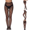 thumbnail image 2 of WZXFASHION Womens High Waisted Tights Sexy Mesh Stockings Intimates Black One Size, 2 of 8