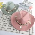 thumbnail image 4 of Womens Crochet Straw Sun Hat Wide Brim Hand Knit Smashable Holiday Bucket, 4 of 5
