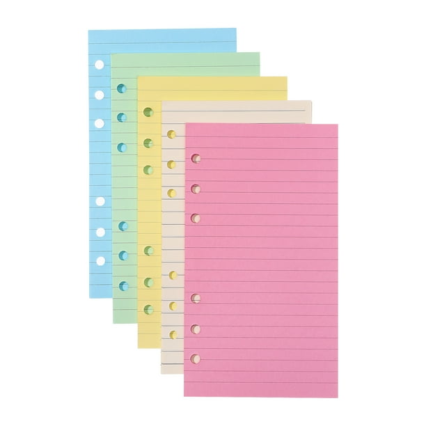 Paper A6 Refill Filler Planner Inserts 6 Loose Leaf Book Note Notebook Holes Wide Ruled Hole