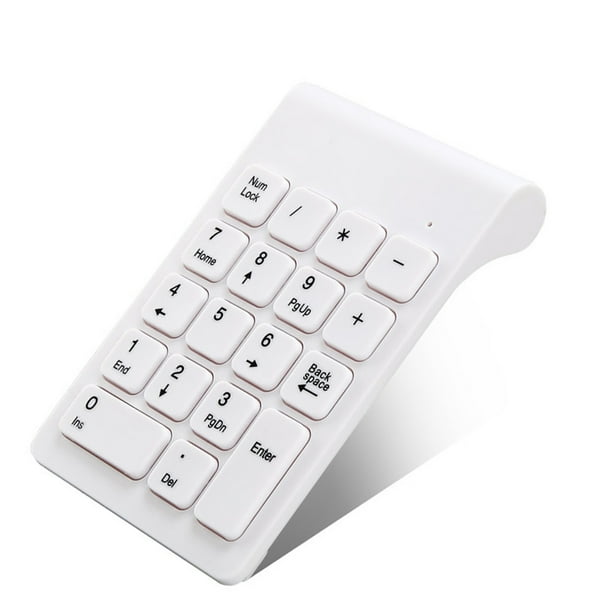 Inteprter Teclado inalámbrico USB de 18 teclas, teclados numéricos profesionales, alimentado por batería para computadora portátil, Juegos de teclado y mouse para computadora