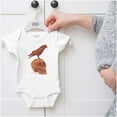 thumbnail image 5 of Gothic Crow Raven Sitting on Skull Romper Boys or Girls Infant Baby Brisco Brands NB, 5 of 6
