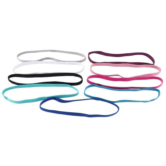 9 Pieces Thick Non- Elastic Sport Headbands Hair Headbands,Exercise Hair and Sweatbands for Women and Men Multicolor